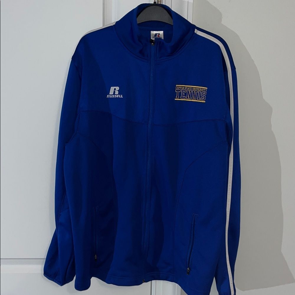 Mens Coppin State Jackson Bald Eagle Tennis Team Full Zipper warm up jacket M